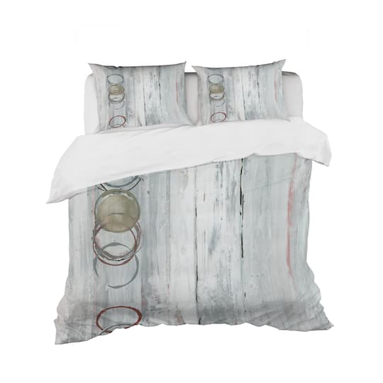 Designart 'Whitewashed Syrah' Geometric Bedding Set